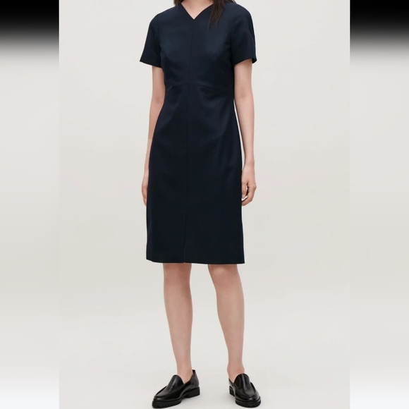 COS Dresses & Skirts - COS women's tailored navy dress. EUC. Size 12 (US)